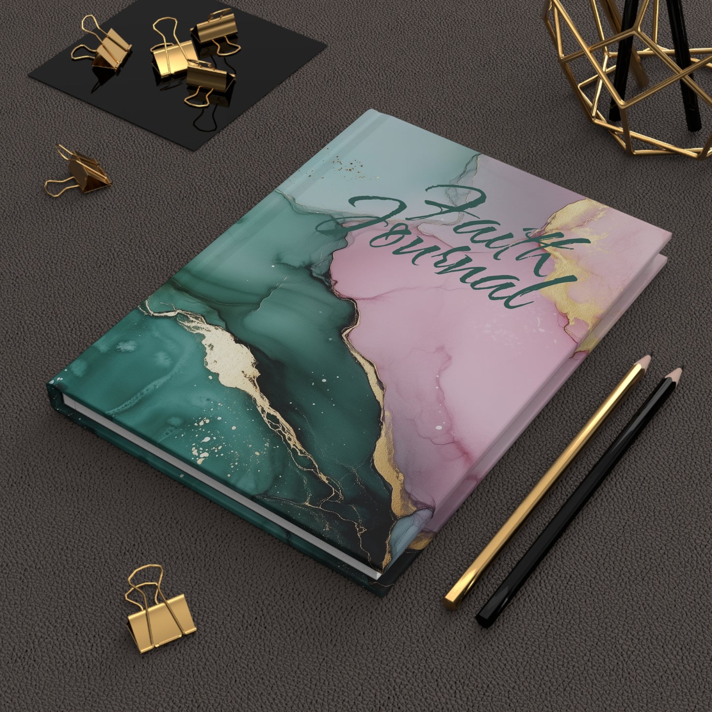 Abstract Watercolor Multi-colored Hardcover Faith Journal