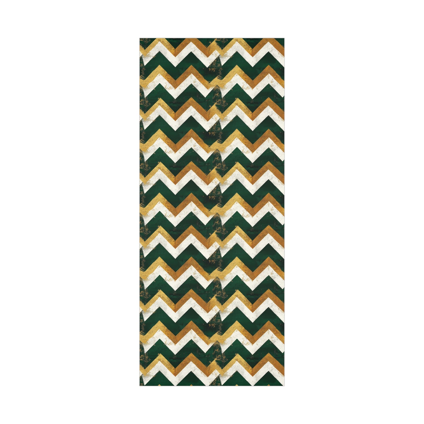 Green and Gold Chevron Gift Wrap Papers