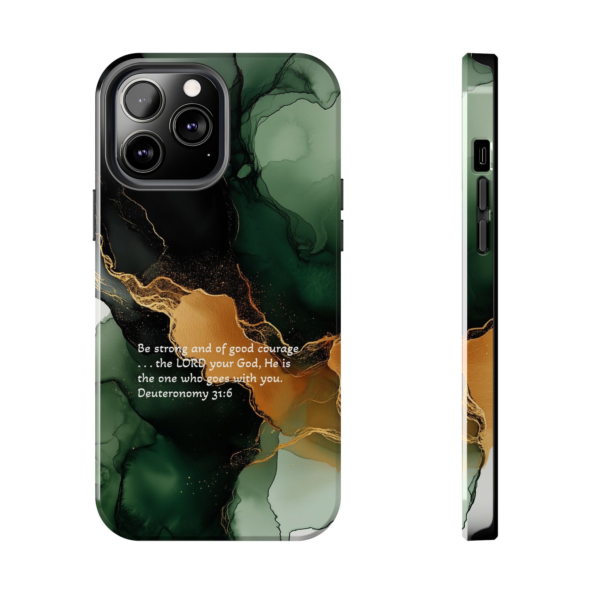 Green and Black Deuteronomy 31:6 Tough Phone Cases searchinghisgrace Green and Black Deuteronomy 31:6 Tough Phone Cases searchinghisgrace