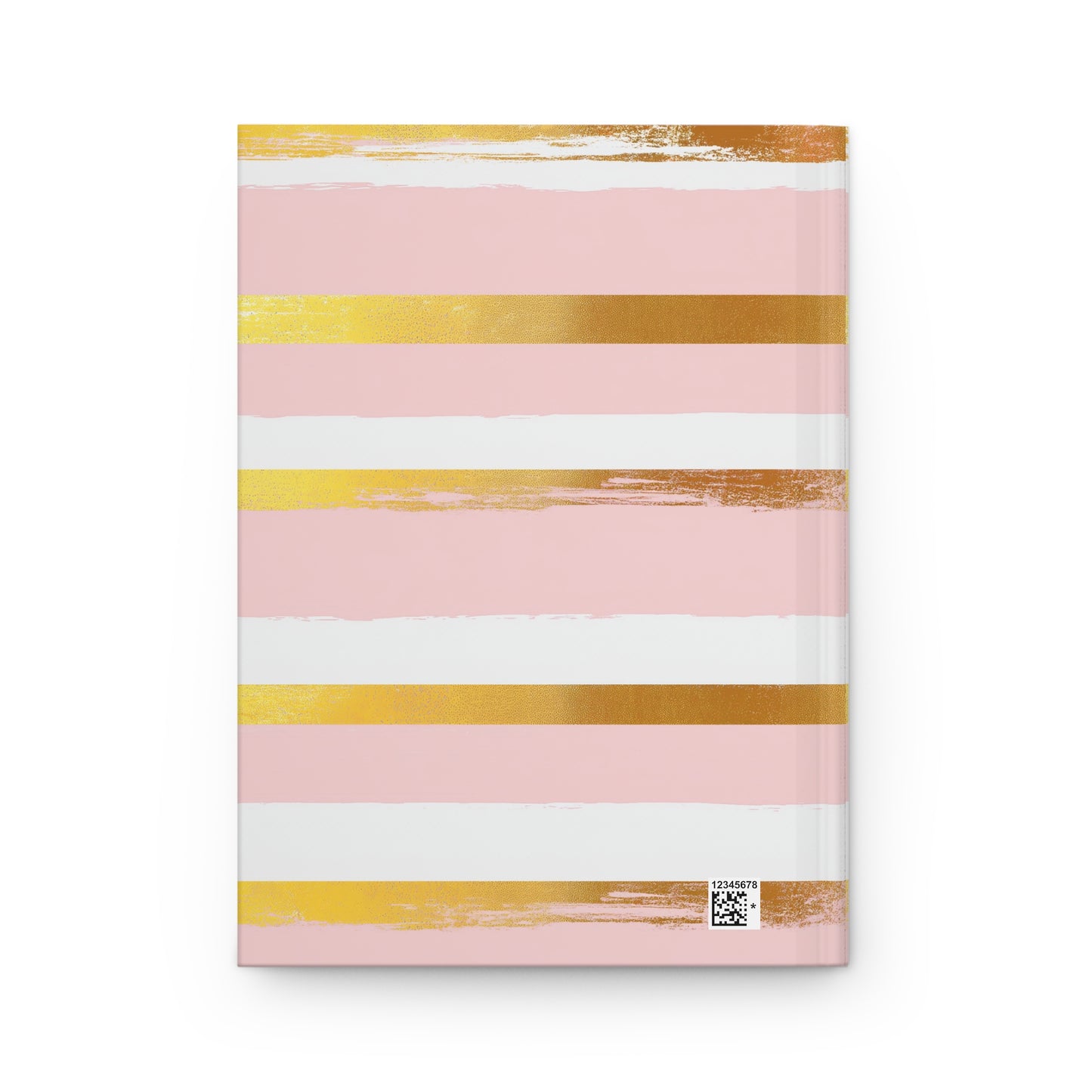 Pink and Gold Striped Hardcover Faith Journal