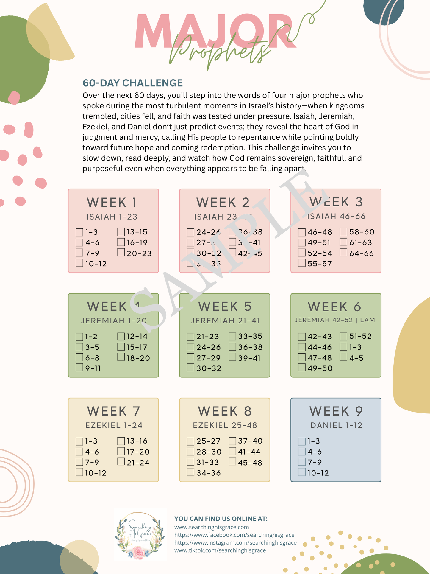 60-Day Major Prophets Reading Challenge